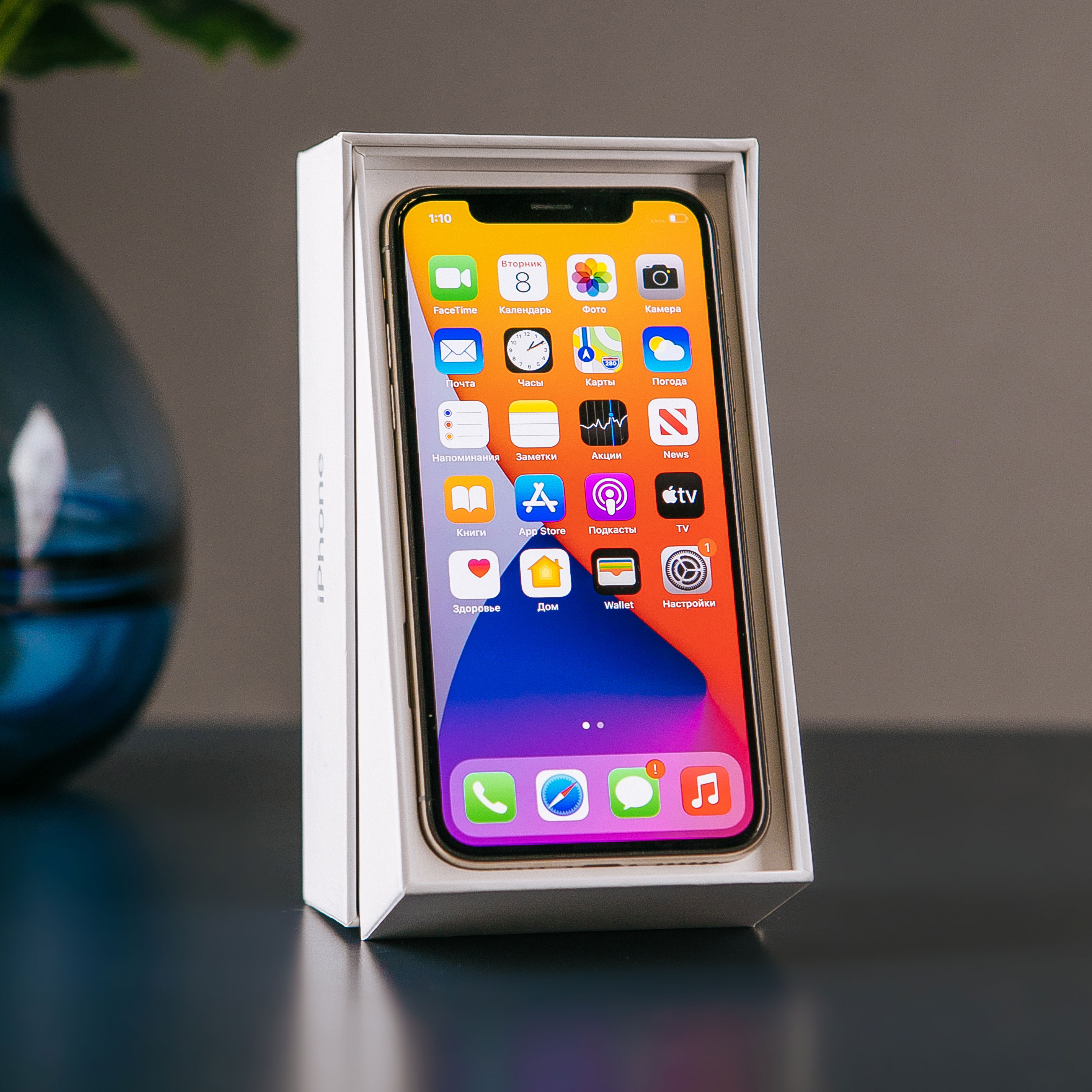 iPhone X 256gb, Silver  б/у